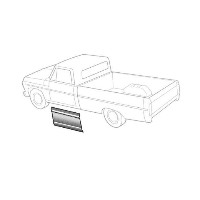 Redline Restomotive® 1967-1972 Ford Pickup Left or Right Partial Door Skin Patch Panel