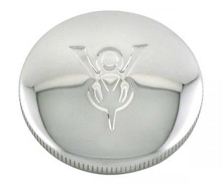 Gas Cap - Non-Locking - Stainless Steel - Stamped V8 Logo -Ford Passenger