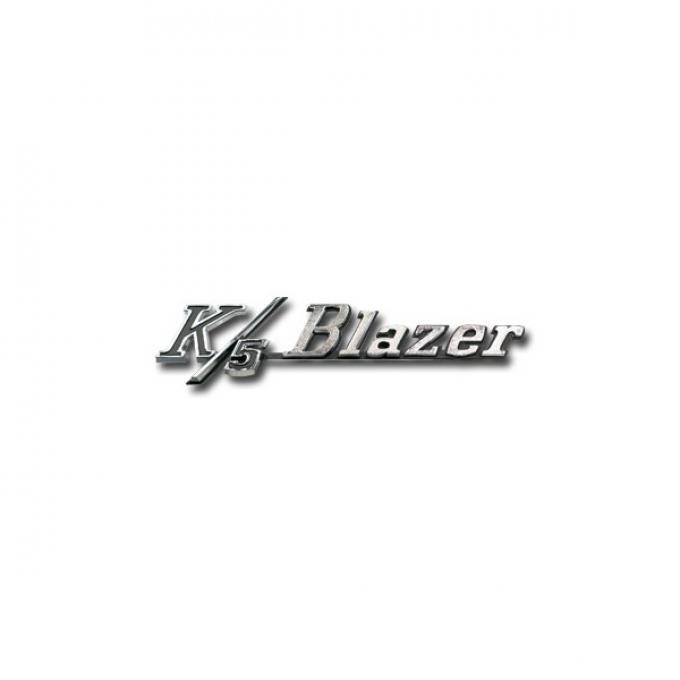 Chevy Truck Blazer Fender Side Emblem "K/5 Blazer" 1969-1972