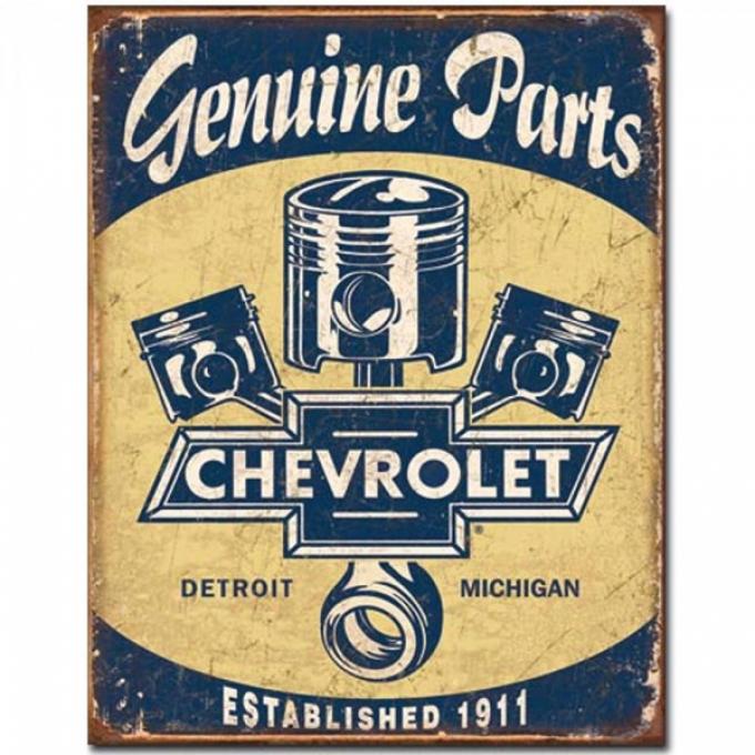 Chevrolet Genuine Parts Piston Tin Sign