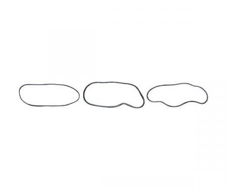 Ford Pickup Truck Cab Weatherstrip Kit - With Chrome & Wraparound (Big) Back Window