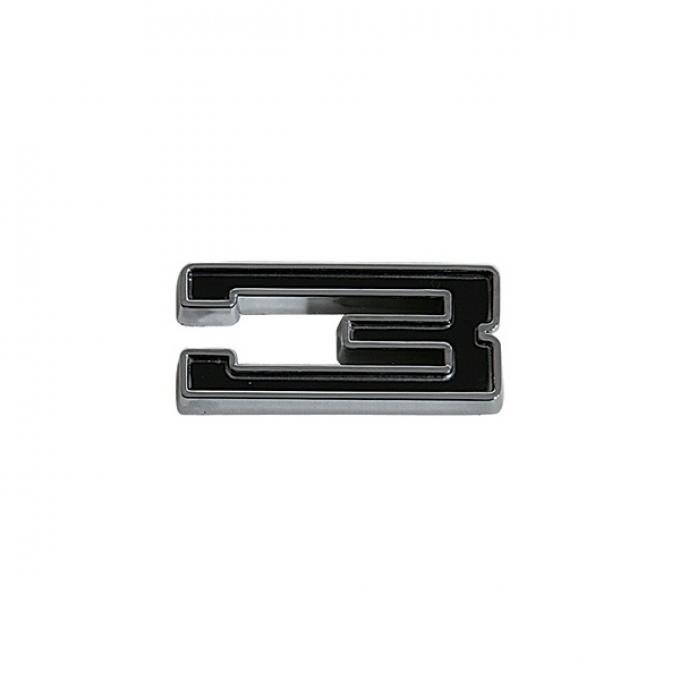 Trim Parts Generic Number, “3”, Black 5185E