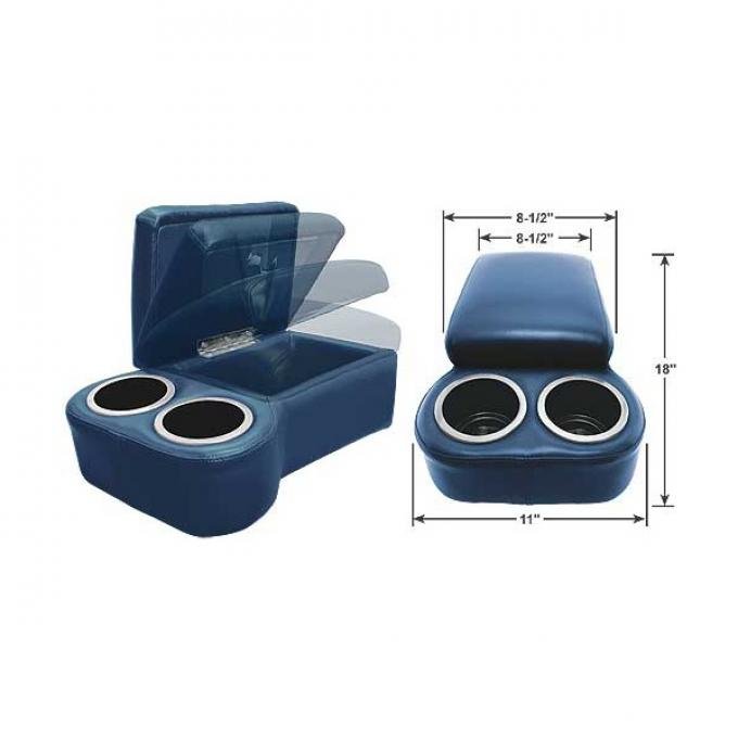BC Seat Cruiser Console - 18 " x 11" x 7" - Dark Blue