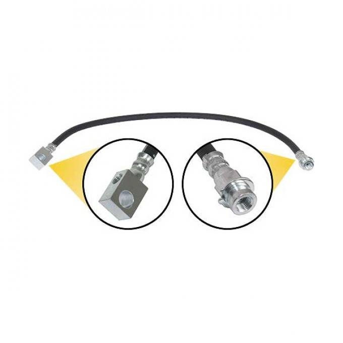 Ford Pickup Truck Rear Brake Hose - 26 3/4 Long Including Threads - F250 - 2 Wheel Drive