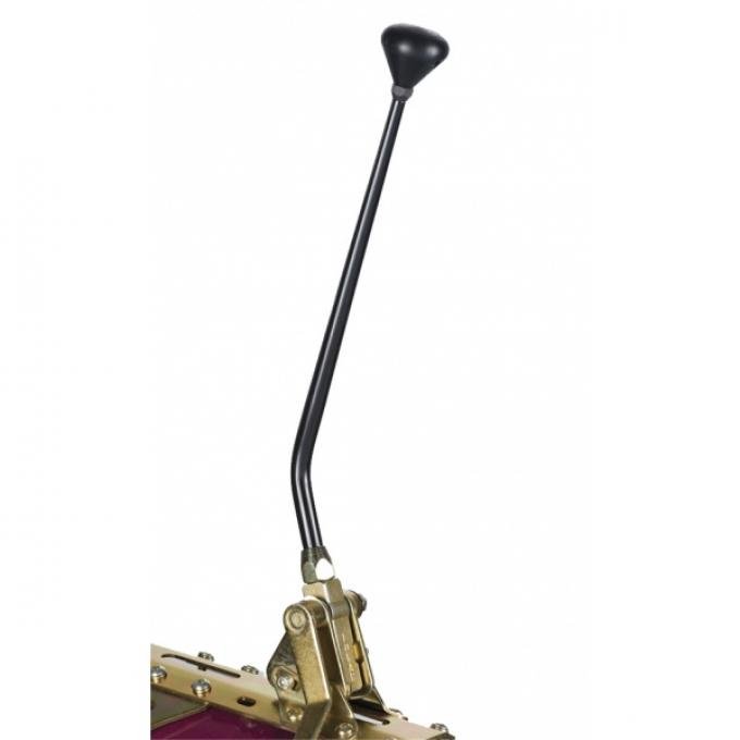 Lokar Shifter for GM TH-350 Automatic Transmission, Single Bend, 16", Midnight Series, Choice of Knobs