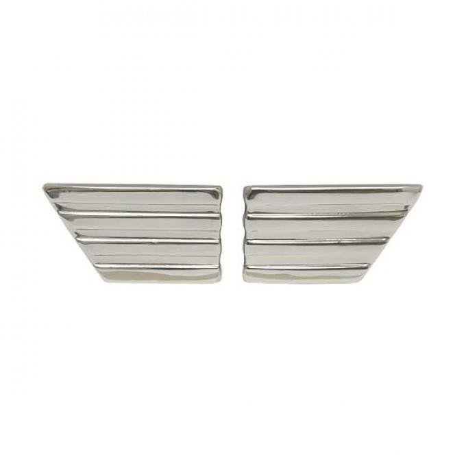 Tail Light Housing Ornaments - Ford 1942-48 Passenger - Stainless Steel