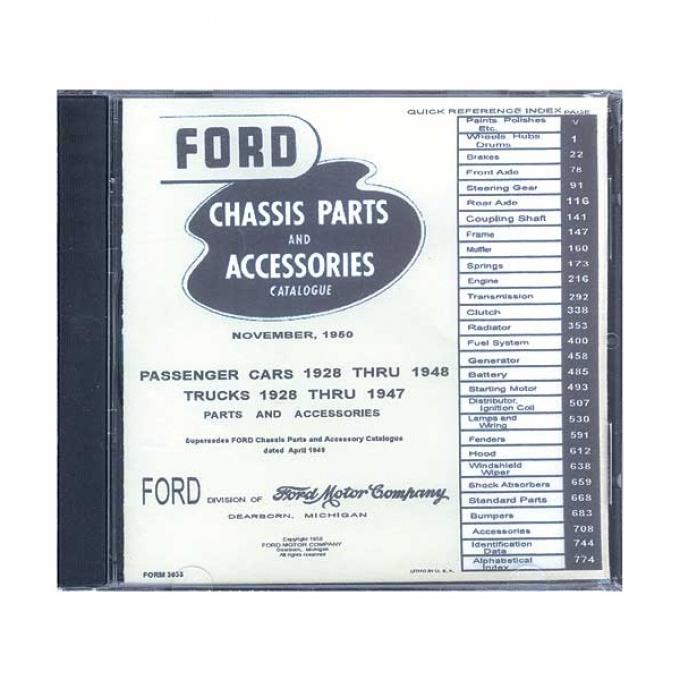 Ford Chassis Parts & Accessories Catalogue On CD - For Windows Operating Systems Only