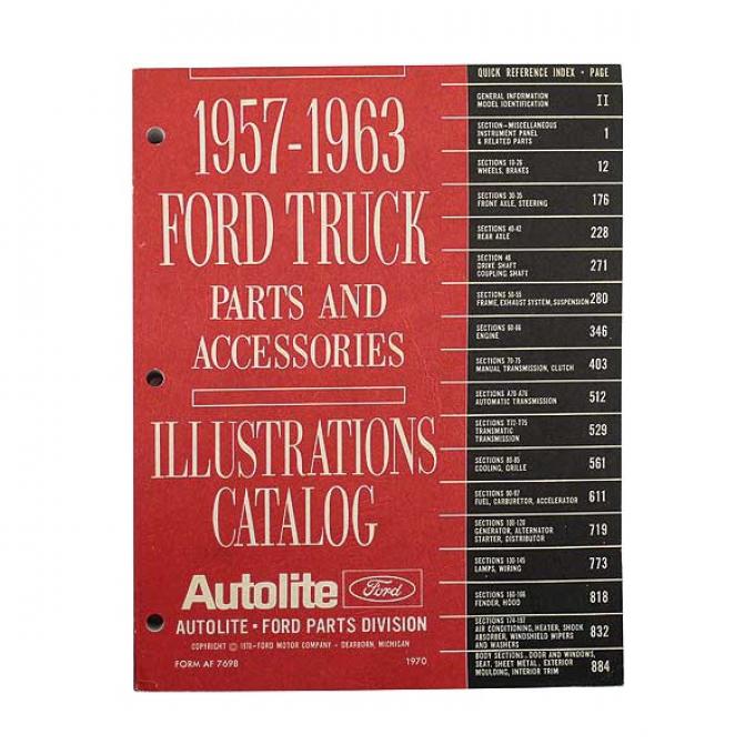 1957-1963 Ford Truck Parts and Accessories Illustrations Catalog - Bound Catalog - 944 Pages