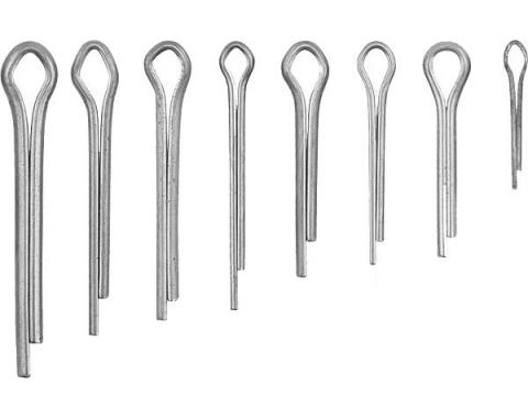 Cotter Pin Set - Plain Steel - 163 Pieces