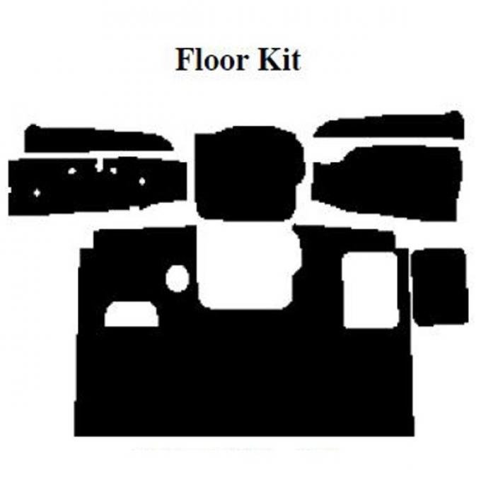 AcoustiSHIELD - Floor Insulation Kit - Panel Delivery Truck- Cab Area