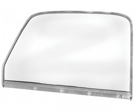 Chevy Truck Door Window Frame, Chrome, With Glass, Right, 1947-1949