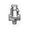 Ford Cinch Fastener - Nickel - Single Stud - #10-32 Machine