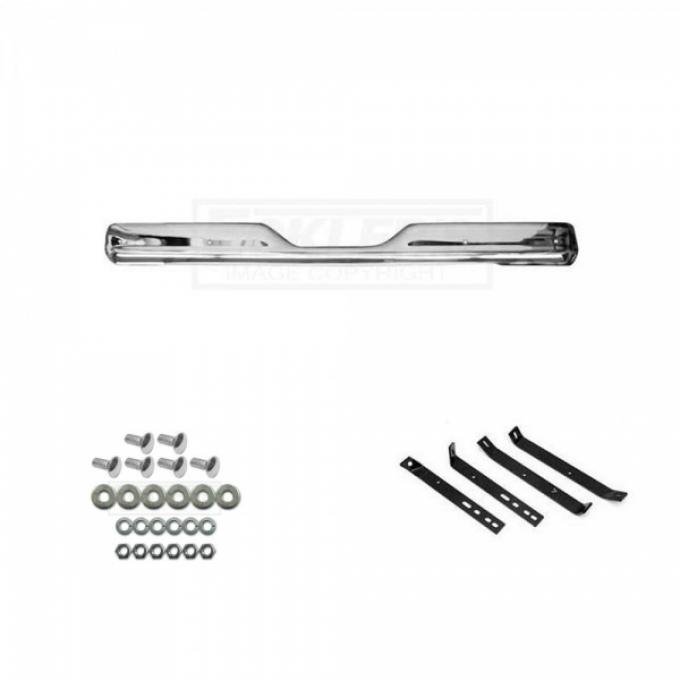 Chevy or GMC Truck Rear Bumper Kit, Chrome, Show Quality, Fleetside, 1963-1966