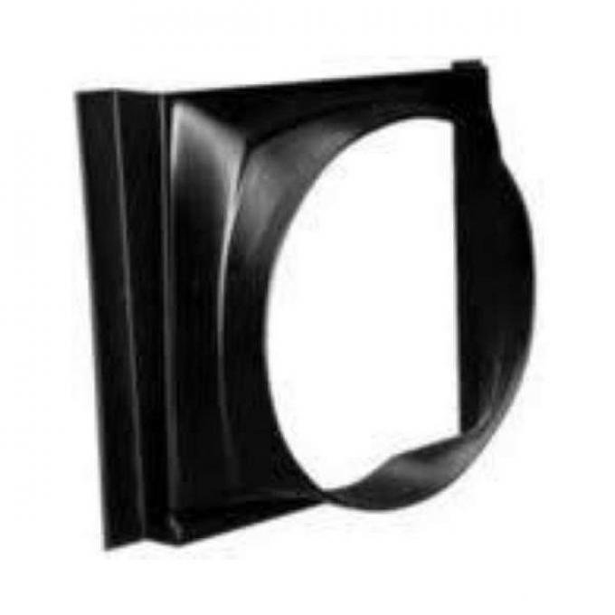 Chevy Or GMC Truck Radiator Shroud, Small Black 2 Wheel Drive With Air Conditioner 1967-1972
