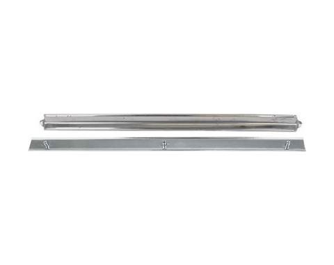 Windshield Division Bar - Stainless Steel - With Inner Backing Plate - Ford