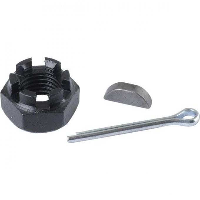 Water Pump Nut, Key & Pin Set - Used For Mounting Fan - 4 Cylinder Ford Model B Only