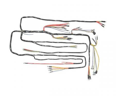 Ford Pickup Truck Dash Wiring Harness - With Regulator By Generator - Use With Generator & Oil Lights - V8