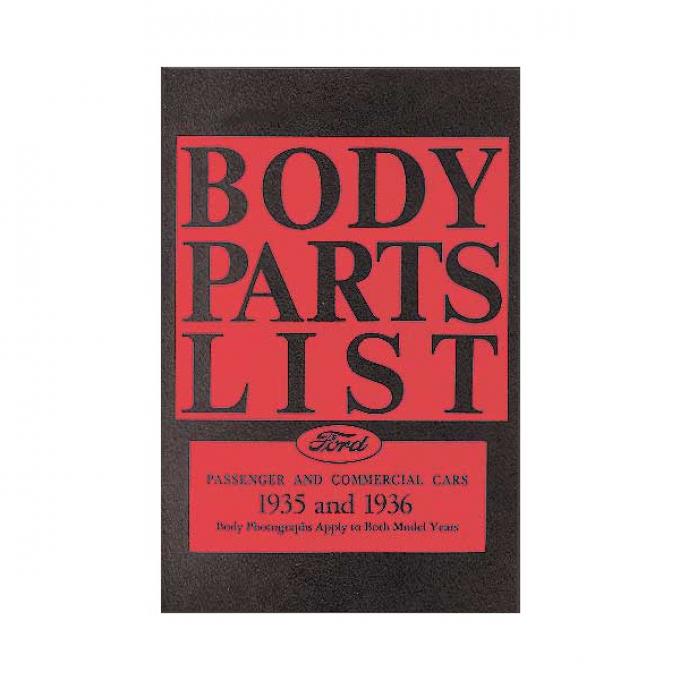 Body Parts List - Ford Passenger & Commercial Cars - 76 Pages