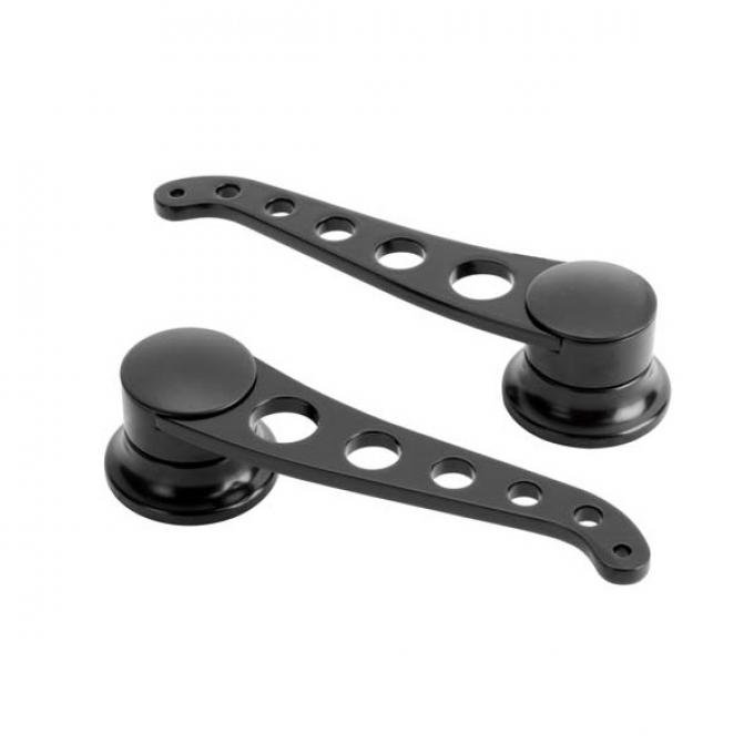 Door Handles, Interior, Lokar Lakester, Pair, Midnight Black, GM 1955-1957