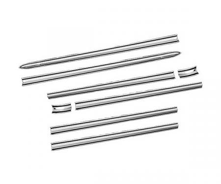 Ford Pickup Truck Body Side Moulding Kit - 1-1/2 Wide - 8 Pieces - F100 & F250 Before Serial #F70,001 With Long 8' Bed