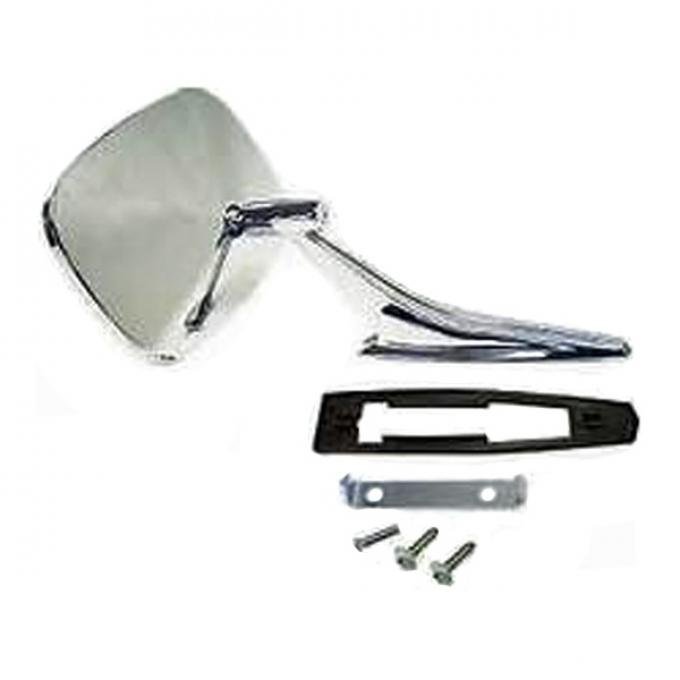 Exterior Door Mirror Assy; Right, 1970-1972