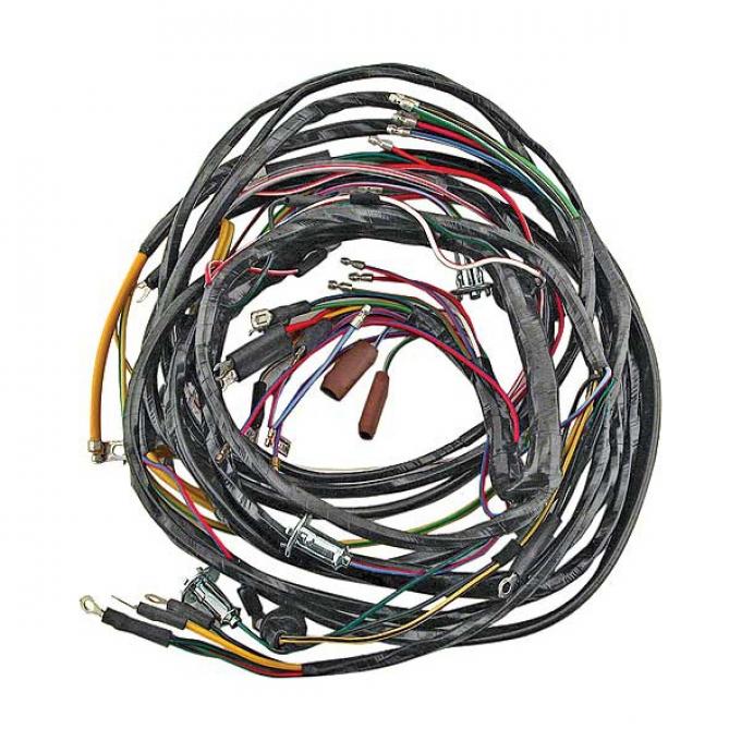 Ford Pickup Truck Dash Wiring Harness - PVC Wire - Use WithGenerator & Oil Lights - V8