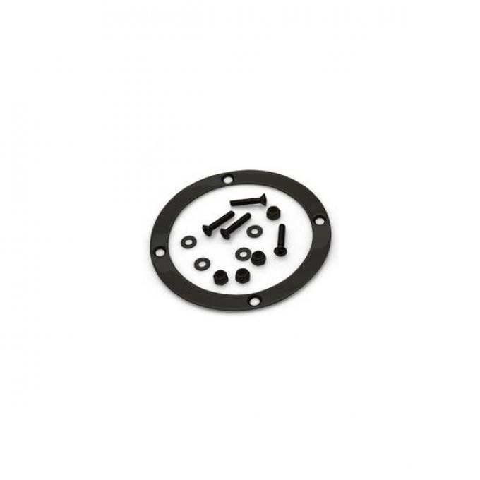 Boot Ring, Billet Aluminum, Round, Midnight Series, Black Anodized, Lokar