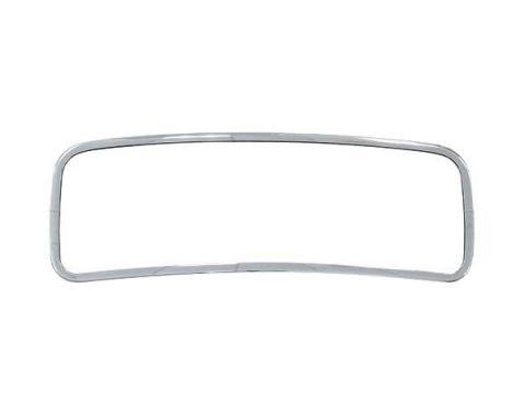 Windshield Frame - Chrome - Stock - Includes Mounting Screws, Seam Clips & Rubber Gasket - USA Made