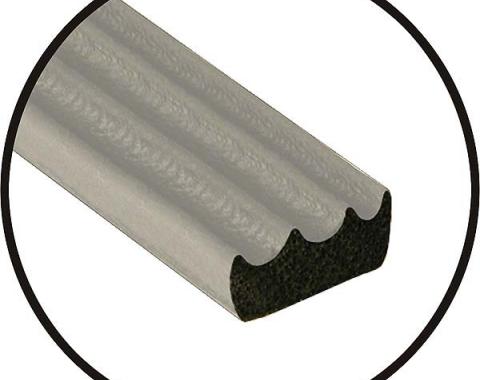 Universal Door Seal - Ribbed - 3/8 X 3/16 X 20' Roll - Peel& Stick Adhesive Backing - Ford & Mercury