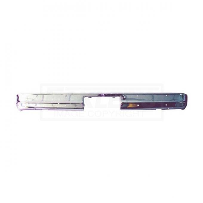 Chevy Truck Rear Bumper, Fleetside, Chrome, Without LicensePlate Hole, Show Quality, 1973-1980
