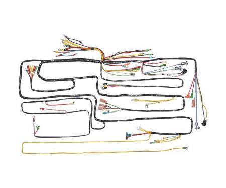 Ford Pickup Truck Dash Wiring Harness - Molded Ends - UsingGenerator & Oil Lights & Turn Signals - 6 Cylinder