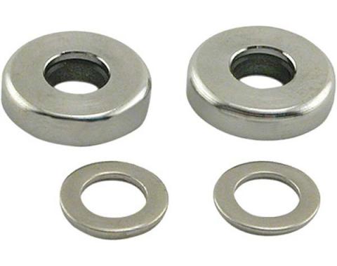 Liftgate Swing Arm Washers - Chrome with Hard Rubber Inserts - Ford Station Wagon