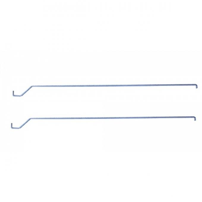 Chevy Wagon Or Sedan Delivery Tailgate Rods, Stainless Steel, 1955-1957