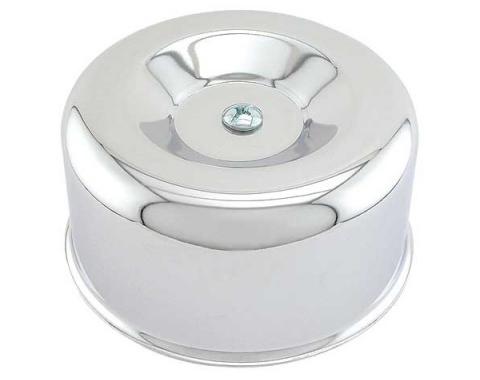 Air Cleaner - Smooth Style - Chrome - 2-5/8 Throat - Fits 2Barrel Carb