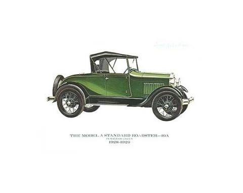 Model A Print - 1928-29 Ford Standard Roadster (40A) - 11 X14 - Unframed