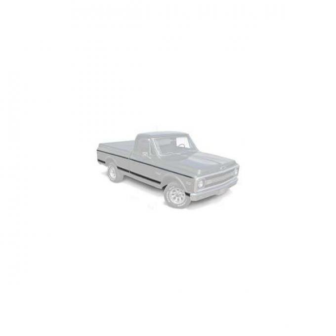 Chevy Blazer Truck Lower Molding Kit, Woodgrain, With All Metal Clips 1969-1972