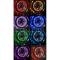 Headlight, 7 Inch Round White Diamond With Multi-Color LED Halo