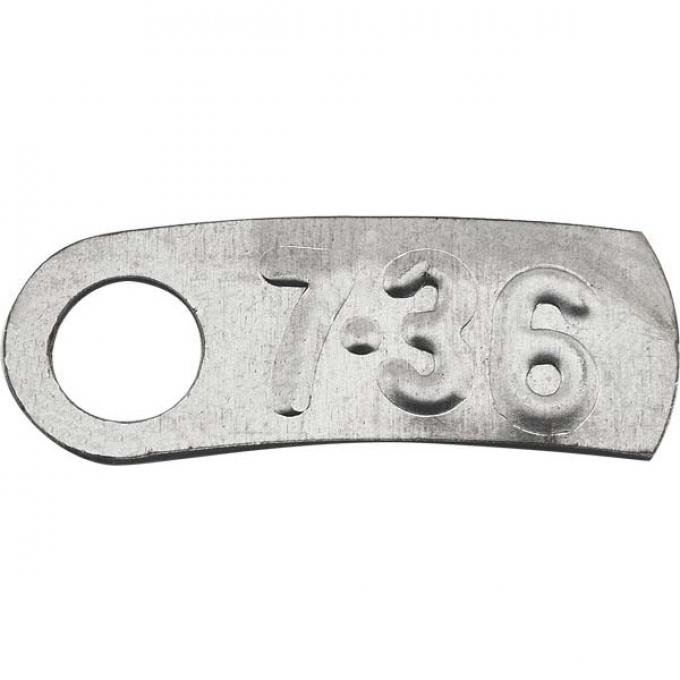 Model A Ford AA Truck Rear Axle Housing Tag - Stamped 7-36 In Raised Letters As Original - For 5.14 Ratio High Speed Rear Ends