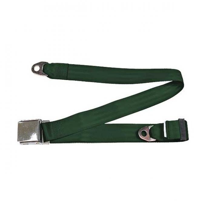 Seatbelt Solutions Universal Lap Belt, 74" with Chrome Lift Latch 1800745006 | Dark Green