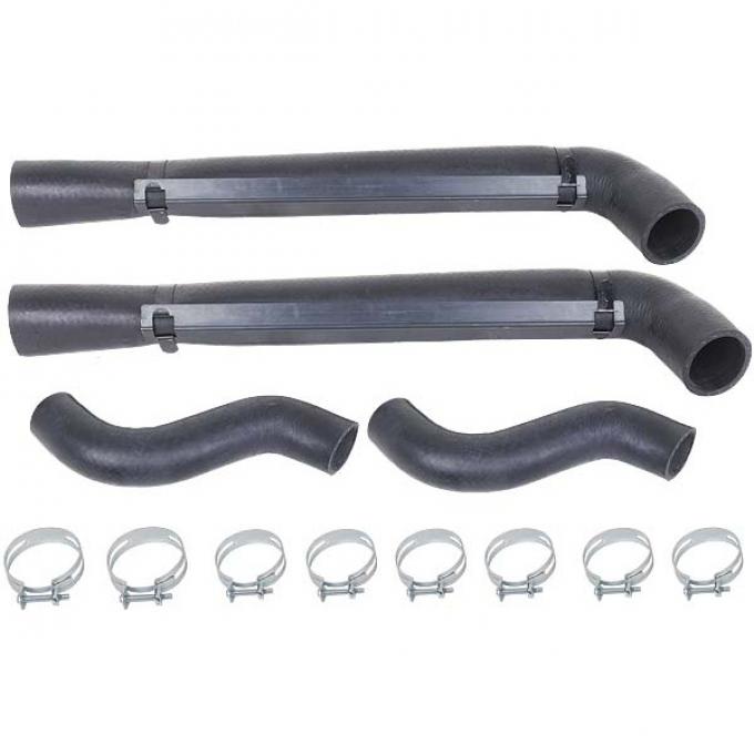 Radiator Hose Kit - No Script - Ford 85, 90 & 95 HP V8 Commercial Truck - With Clamps