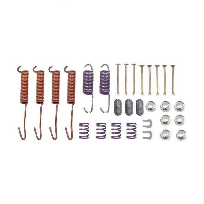 Ford Pickup Truck Drum Rear Brake Hardware Kit - Front Or Rear - With 12 1/8 x 2 Brakes - 2 Wheel Drive - F350