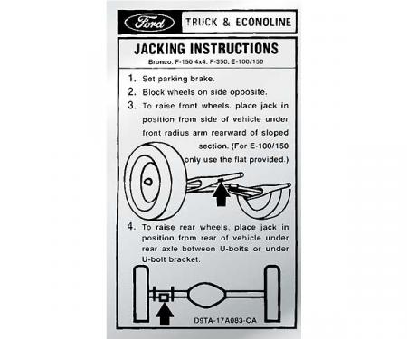 Jack Instructions Decal