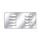 License Plate Backing Cover - Louvered - Stainless Steel