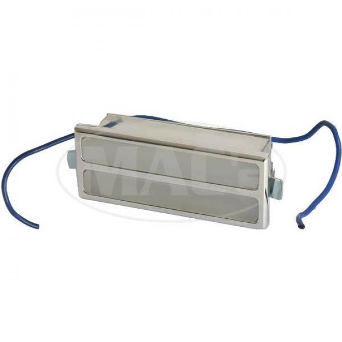 Billet Aluminum Rectangular Interior Light With White Lens