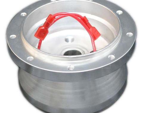 Full Size Chevy Steering Wheel Adapter Hub, Volante S9, Billet Aluminum, 1958-1984