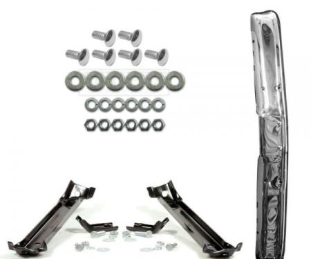 GMC Truck Front Bumper Kit, Chrome, Show Quality, 2WD, 1969-1972