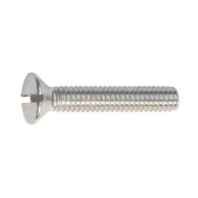 Oval Head Machine Screw - 12/24 X 1-1/4 - Nickel - Slotted