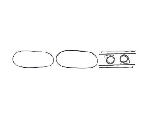 Ford Pickup Truck Cab Weatherstrip Kit - With Chrome