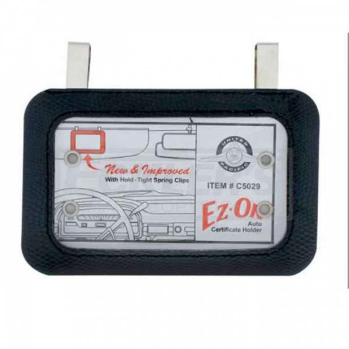 Chevy Registration Document Holder, Clip Style, 1958-1985