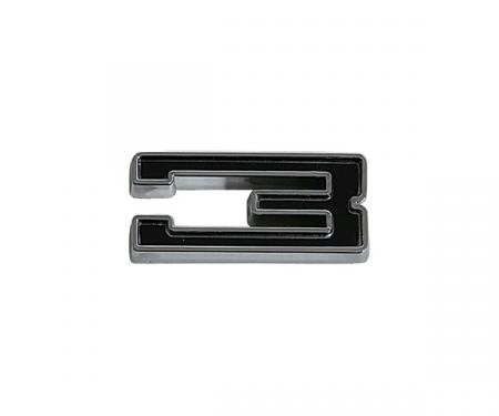 Trim Parts Generic Number, “3”, Black 5185E